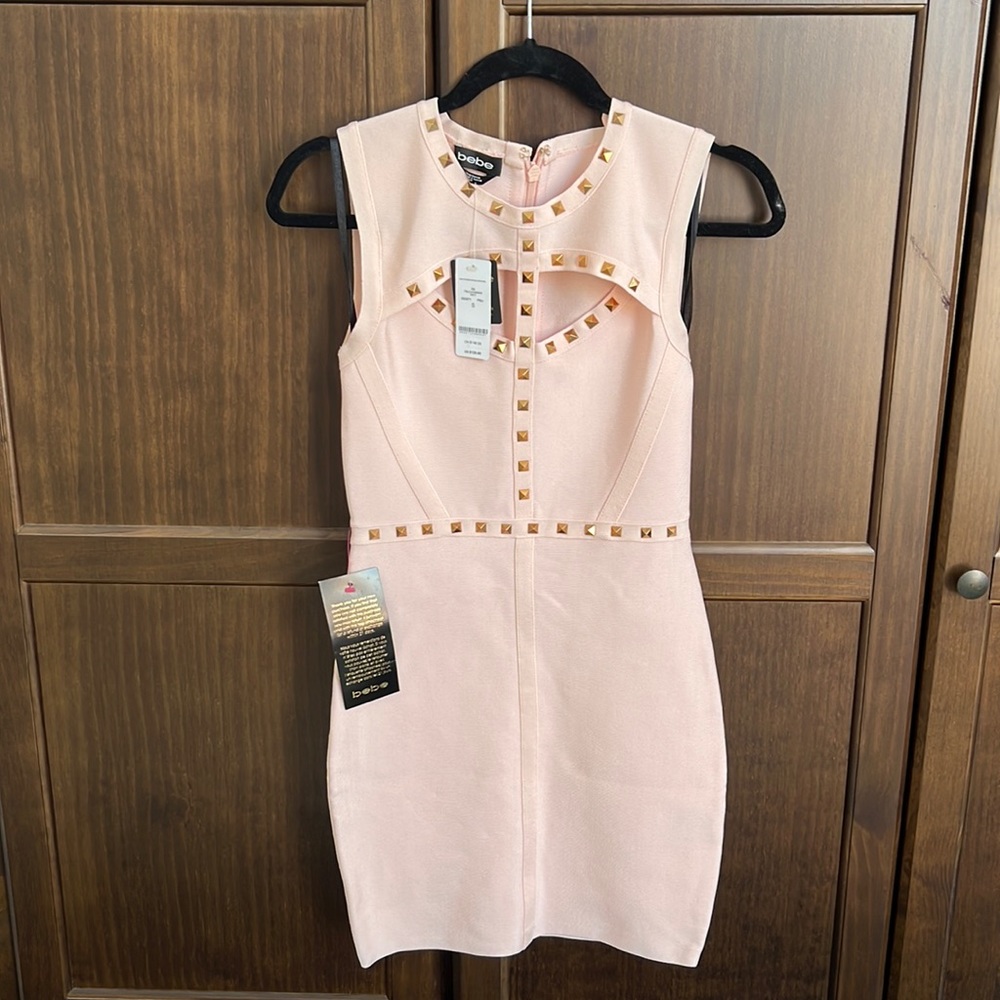 Bebe Cute Pink Bandage Dress
